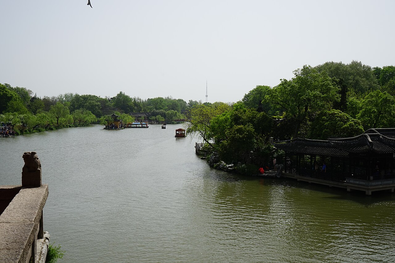 A moon bridge at Slender West Lake